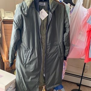 Woman’s three quarter length rain bomber jacket!!!